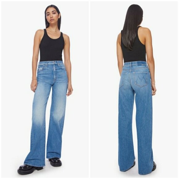💕MOTHER SUPERIOR💕 Lasso Heel Jeans ~ How To Talk To A Tiger 24 NWT - Picture 1 of 16